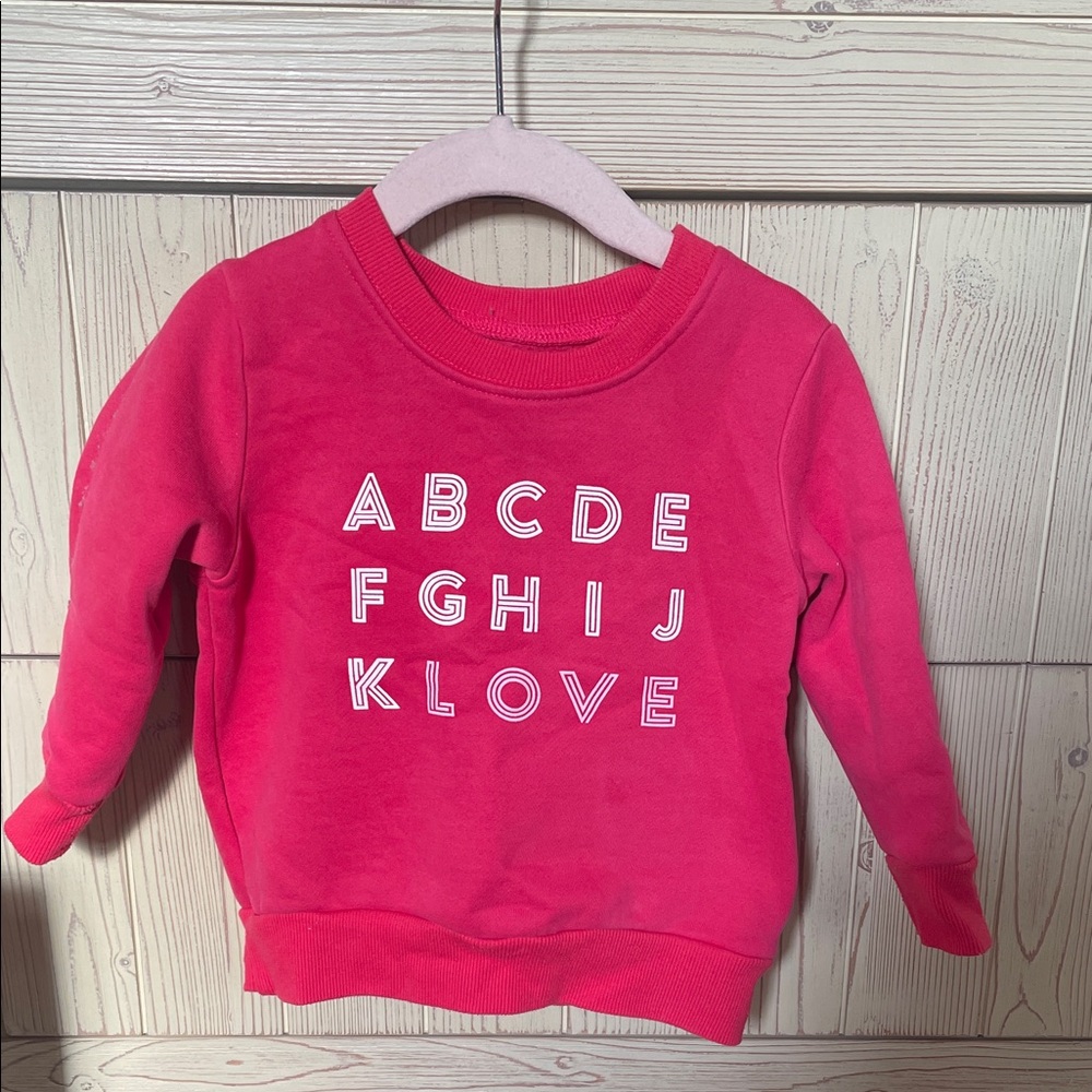 Kids Alphabet Sweatshirt - Pink